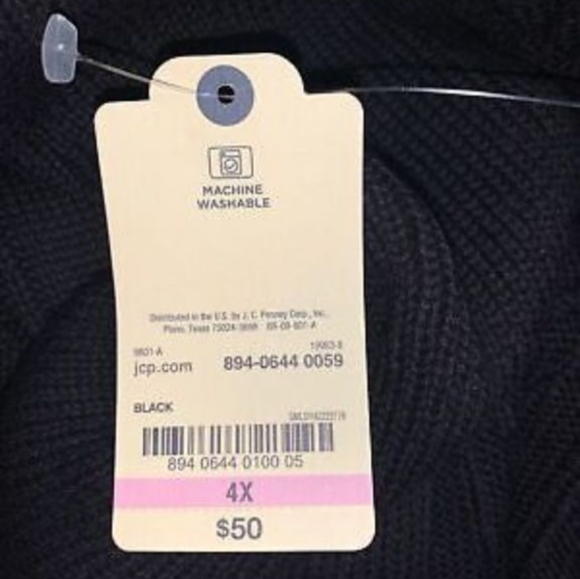 ⭐NWT CLASSIC BLACK KNIT CARDIGAN SWEATER PLUS SIZE 4 X - Picture 6 of 6